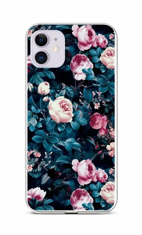 Kryt TopQ iPhone 11 silikon Růžičky 58942
