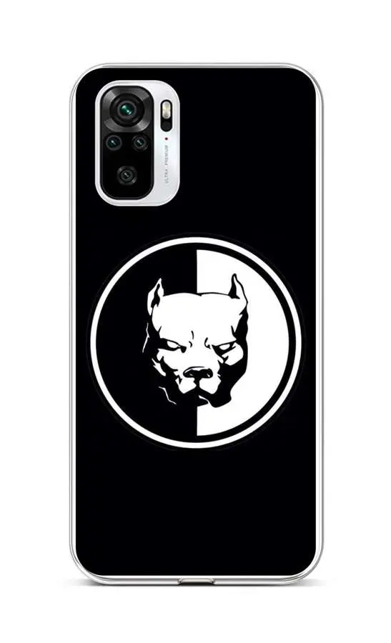 Kryt TopQ Xiaomi Redmi Note 10 silikon Černobílý pitbull 59610
