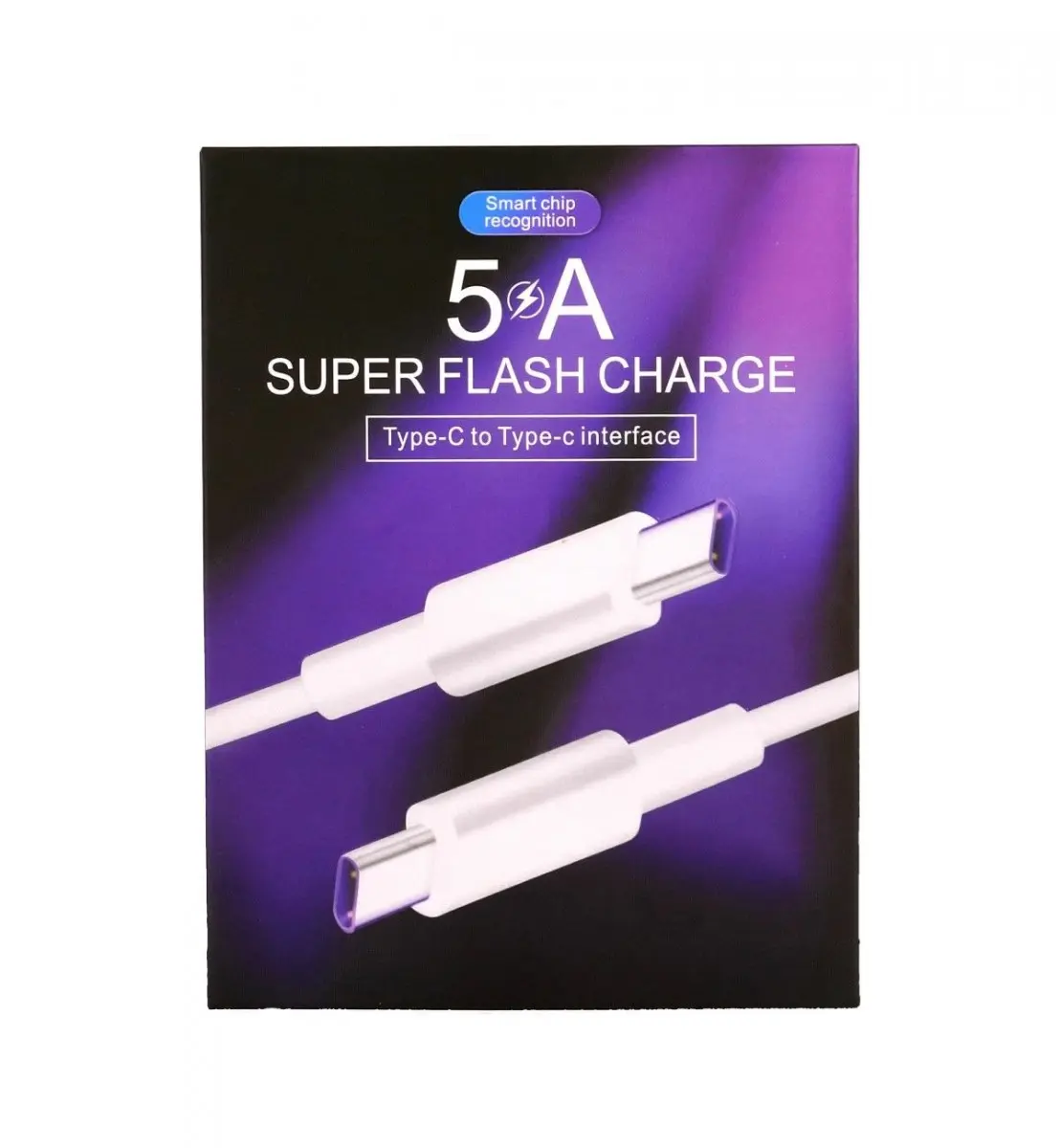 Datový kabel TopQ Super Flash Charge USB-C - USB-C 1 m bílý 5A 60159