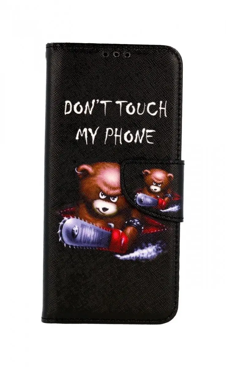 Pouzdro TopQ Samsung A22 knížkové Don´t Touch méďa 60518