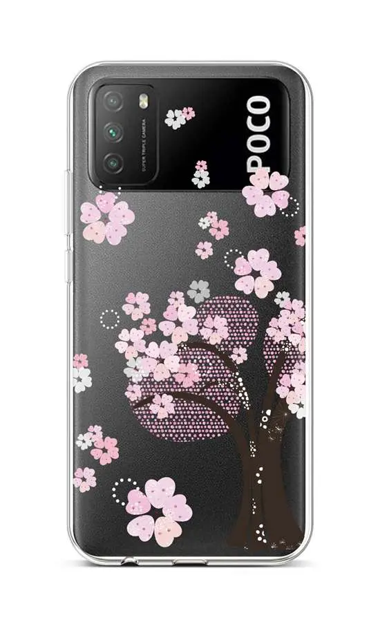 Kryt TopQ Xiaomi Poco M3 silikon Cherry Tree 60623