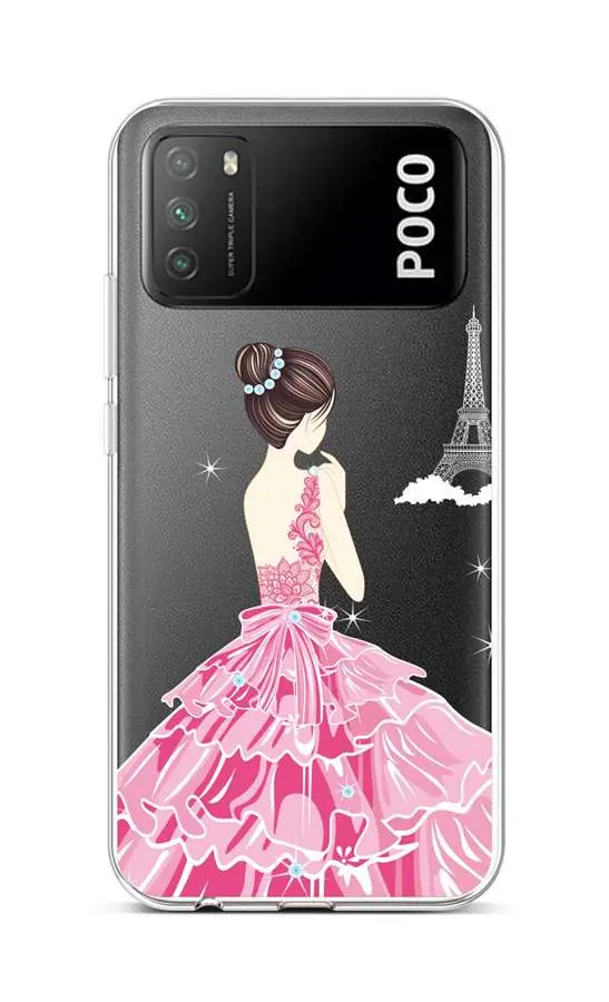 Kryt TopQ Xiaomi Poco M3 silikon Pink Princess 60632