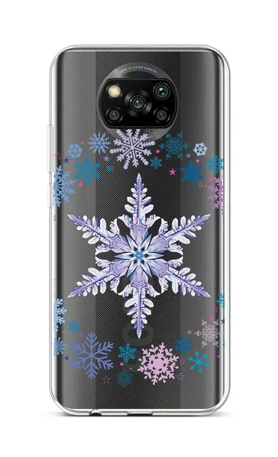 Kryt TopQ Xiaomi Poco X3 silikon Snowflake 60829