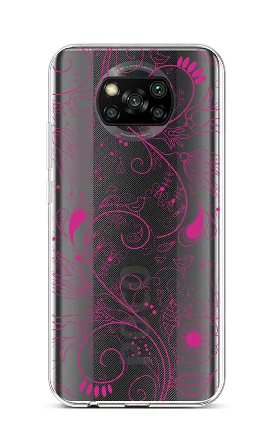 Kryt TopQ Xiaomi Poco X3 silikon Pink Ornament 60843