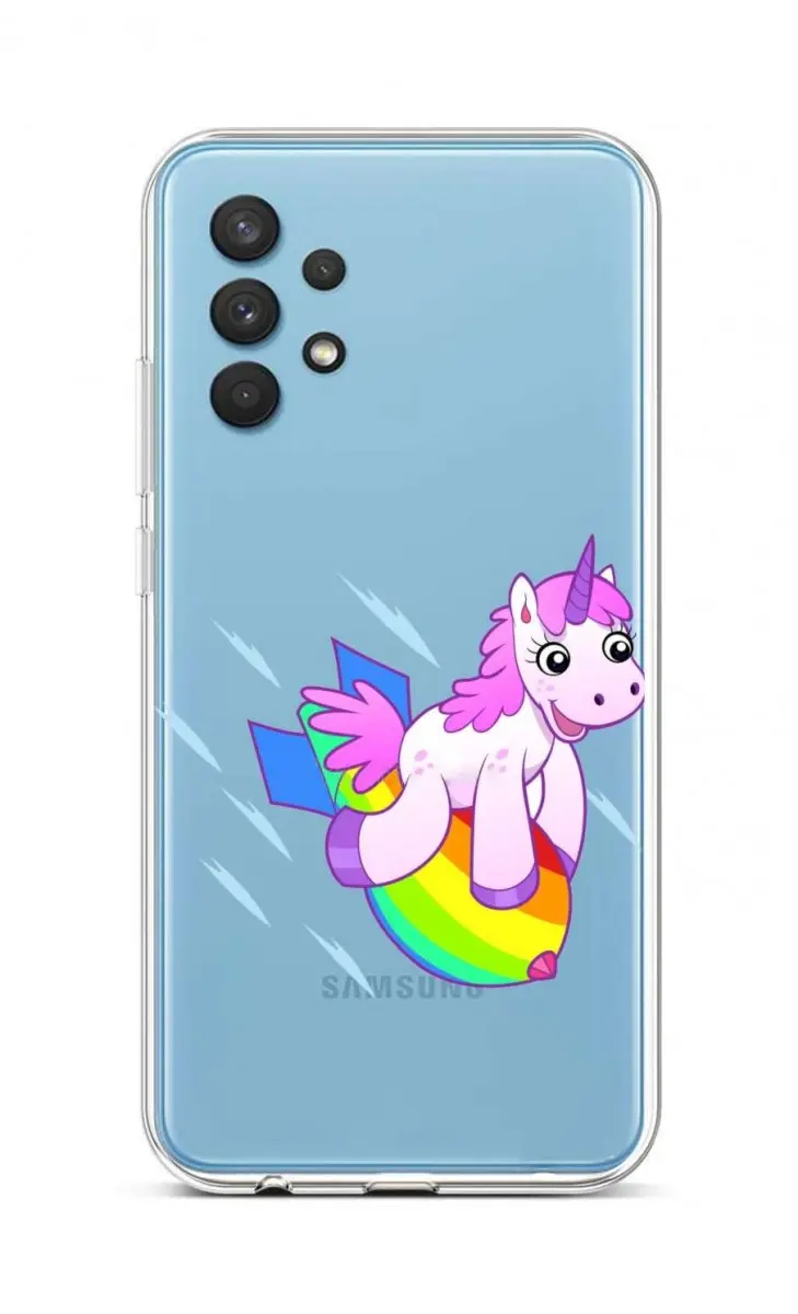 Kryt TopQ Samsung A32 silikon Flying Unicorn 61936