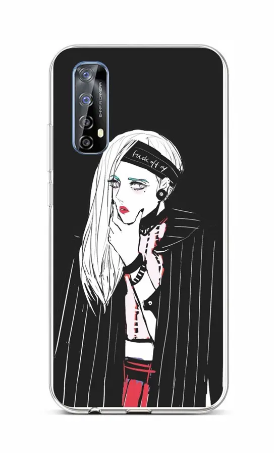Kryt TopQ Realme 7 silikon Dark Girl 62041