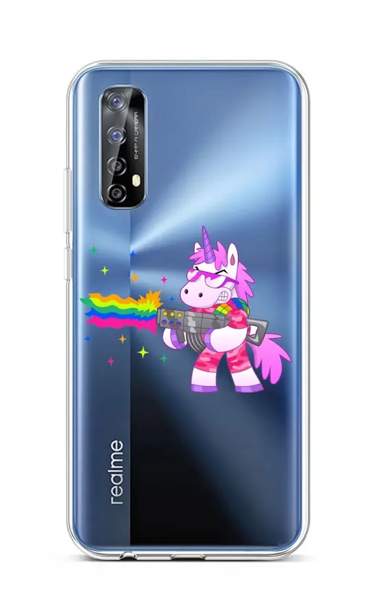Kryt TopQ Realme 7 silikon Rainbow Gun 62088