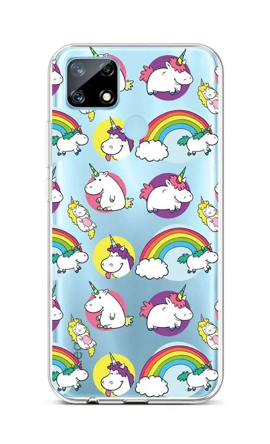 Kryt TopQ Realme 7i silikon Chunky Unicorns 62535