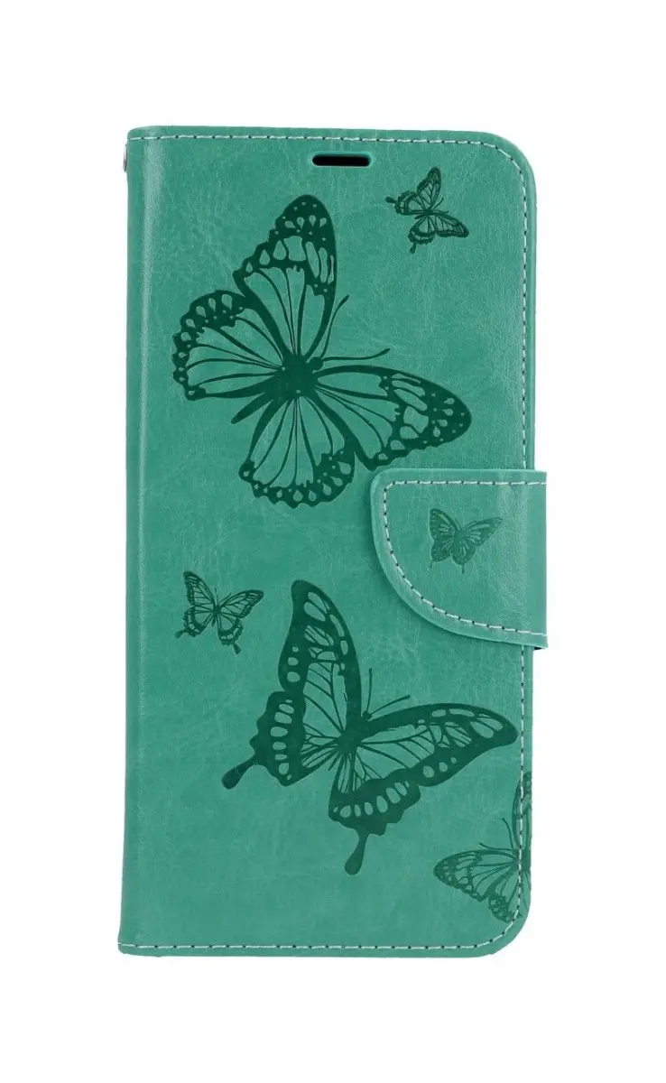 Pouzdro TopQ Samsung A22 knížkové Butterfly zelené 63572