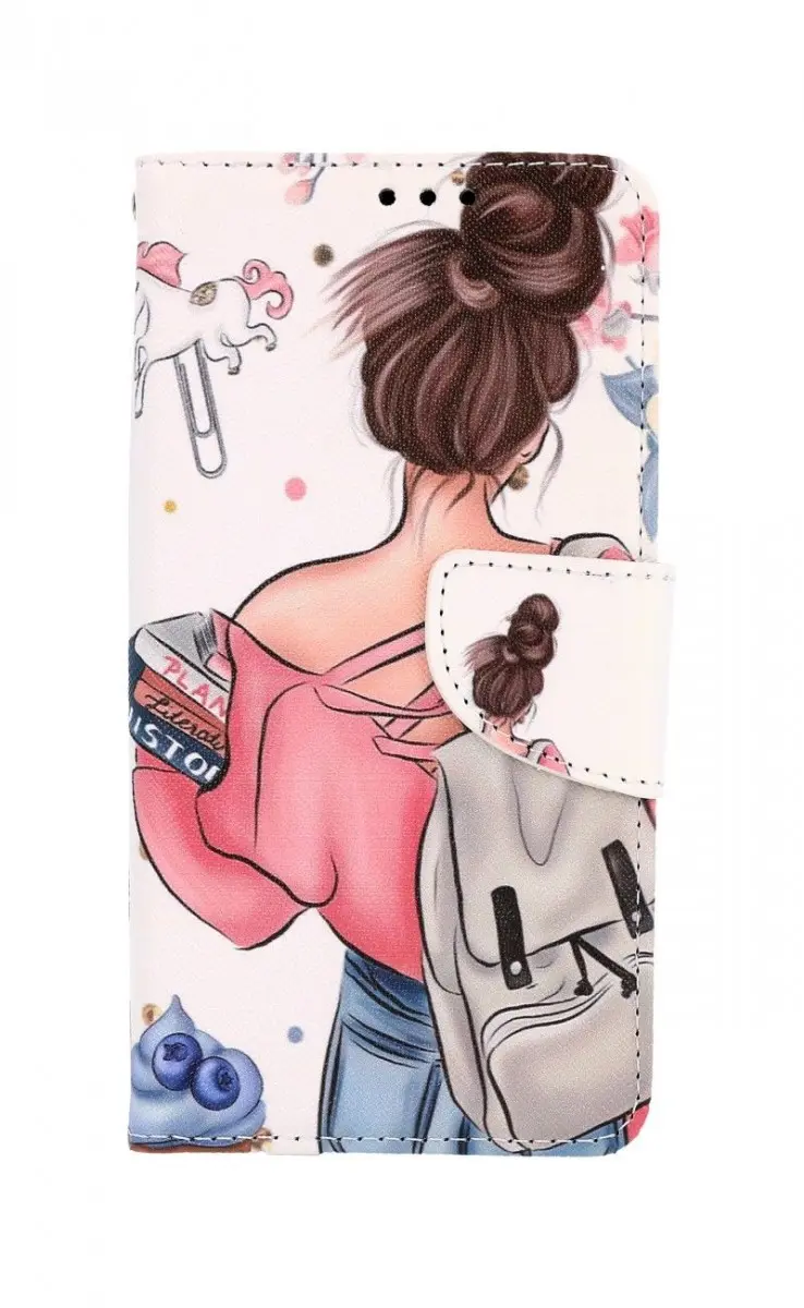 Pouzdro TopQ iPhone 11 knížkové Dívka 63725