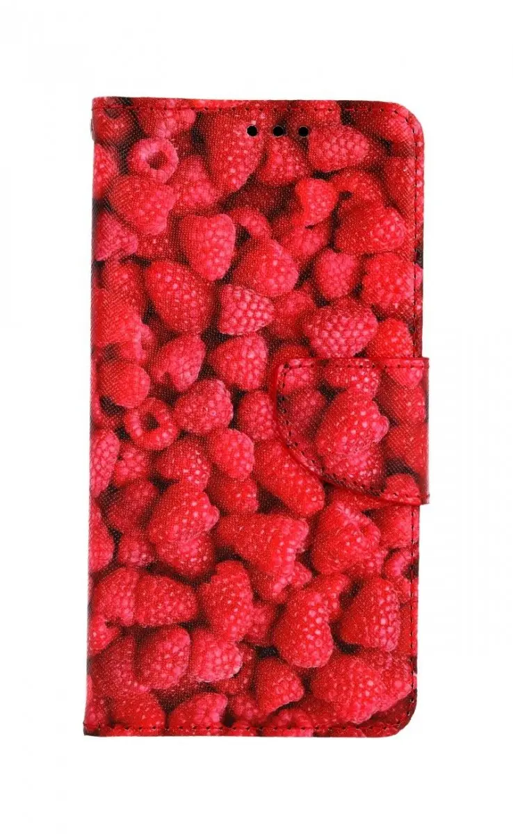 Pouzdro TopQ iPhone 11 knížkové Maliny 63753