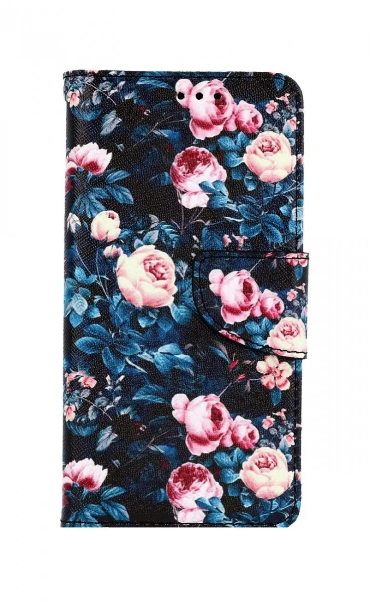 Pouzdro TopQ iPhone 11 knížkové Růžičky 63797