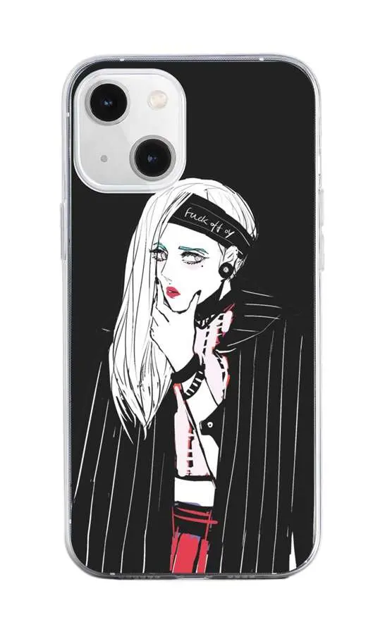 Kryt TopQ iPhone 13 silikon Dark Girl 64618