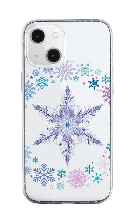 Kryt TopQ iPhone 13 silikon Snowflake 64633