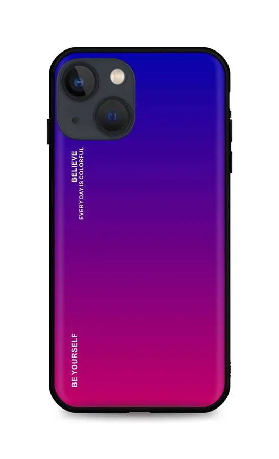 Kryt TopQ LUXURY iPhone 13 pevný duhový fialový 64753