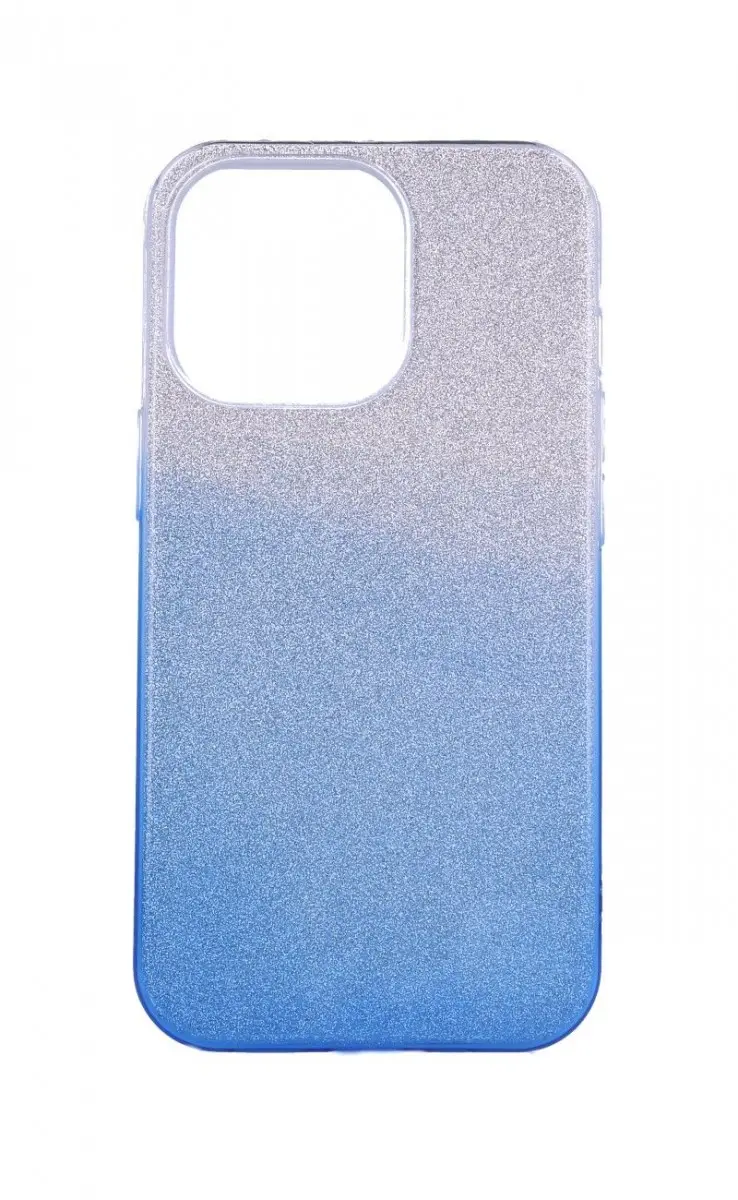 Kryt TopQ iPhone 13 Pro glitter stříbrno-modrý 64840