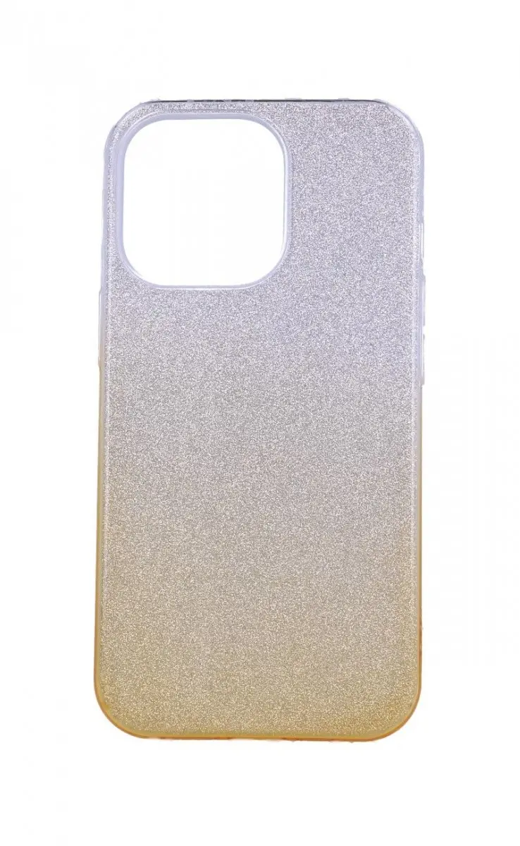 Kryt TopQ iPhone 13 Pro glitter stříbrno-oranžový 64843
