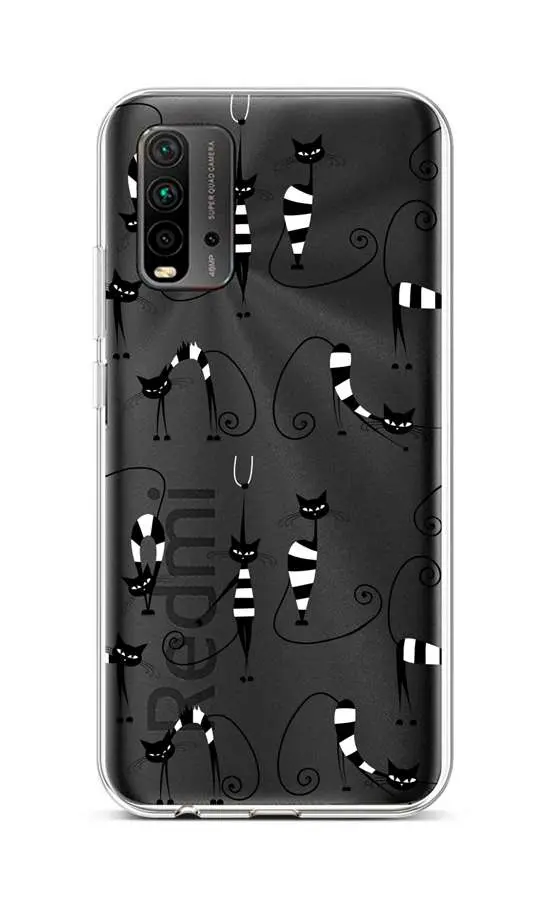 Kryt TopQ Xiaomi Redmi 9T silikon Cats 1 65141