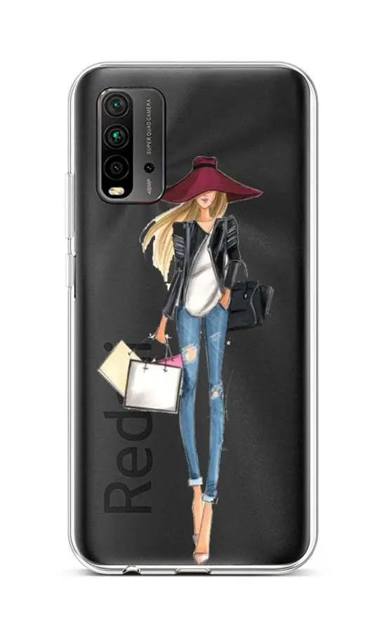Kryt TopQ Xiaomi Redmi 9T silikon Lady 2 65151