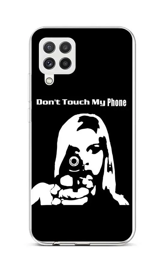 Kryt TopQ Samsung A22 silikon Don't Touch Gun 65202