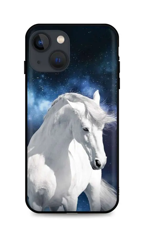 Kryt TopQ iPhone 13 mini silikon White Horse 65444