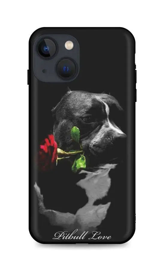 Kryt TopQ iPhone 13 mini silikon Pitbull Love 65519