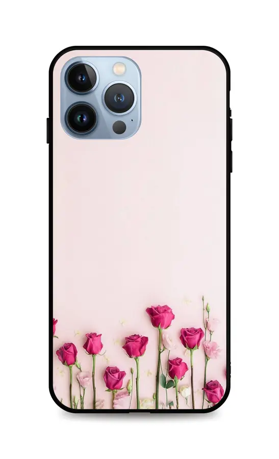Kryt TopQ iPhone 13 Pro Max silikon Roses 65565