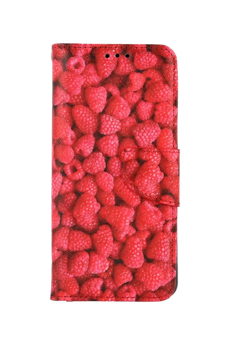 Pouzdro TopQ Samsung A22 knížkové Maliny 66263
