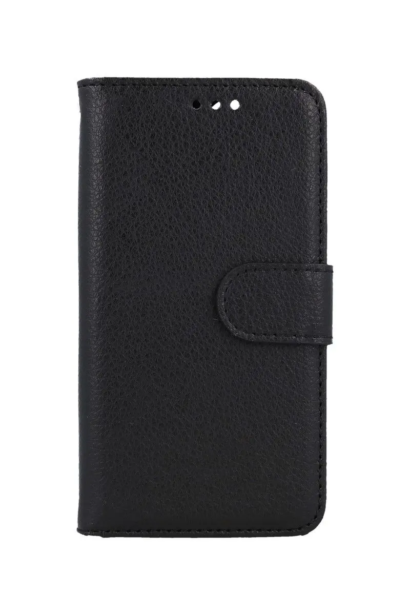 Pouzdro TopQ iPhone 13 knížkové černé s přezkou 66372