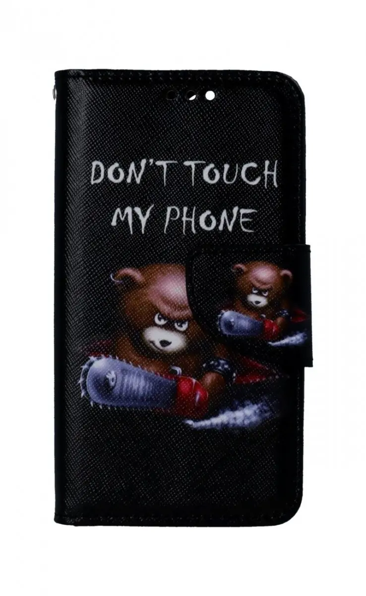 Pouzdro TopQ iPhone 13 mini knížkové Don´t Touch méďa 66377