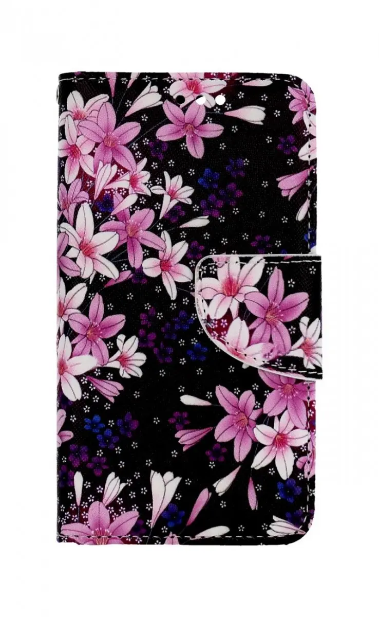 Pouzdro TopQ iPhone 13 mini knížkové Lilie 66387