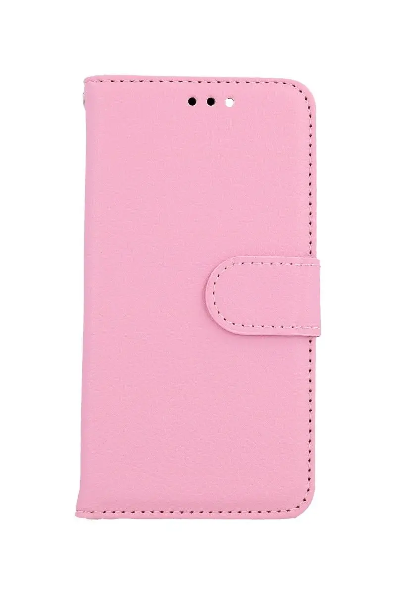 Pouzdro TopQ iPhone 13 mini knížkové světle růžové s přezkou 66440