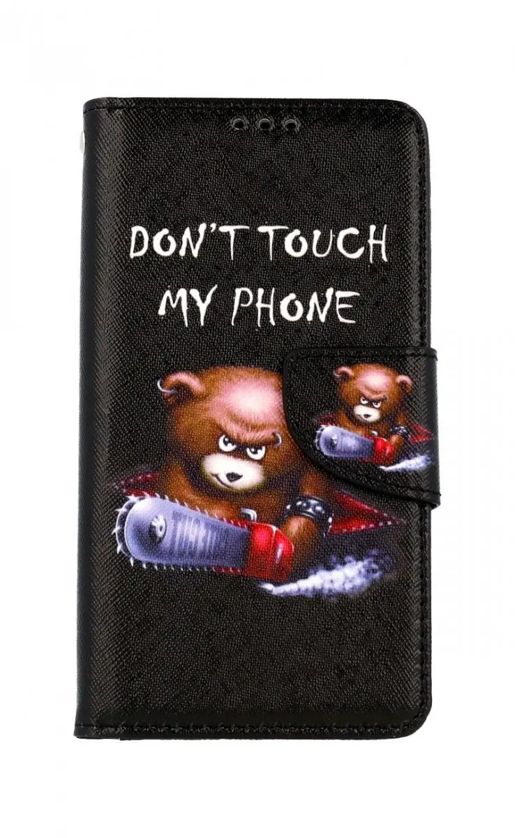 Pouzdro TopQ iPhone 13 Pro knížkové Don´t Touch méďa 66474