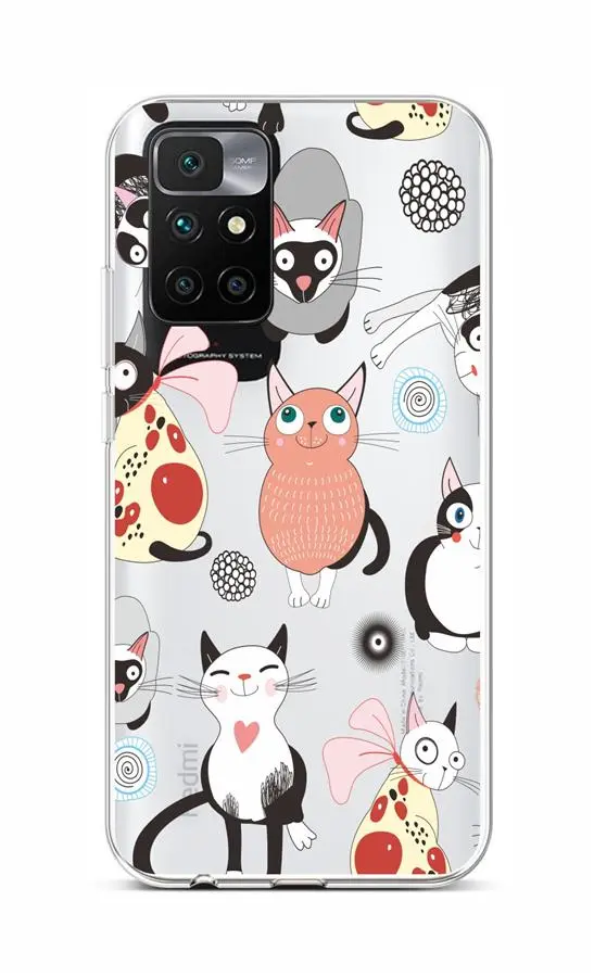 Kryt TopQ Xiaomi Redmi 10 silikon Cats 2 66518