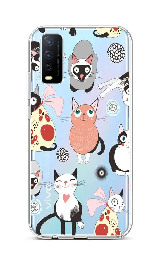Kryt TopQ Vivo Y11s silikon Cats 2 66593