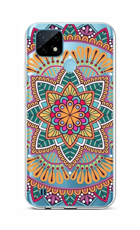 Kryt TopQ Realme C21 silikon Happy Mandala 66798