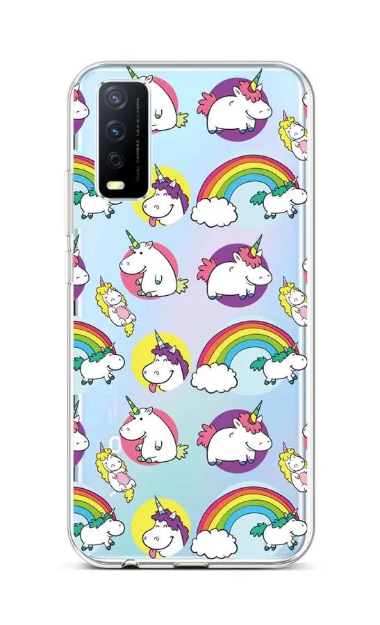 Kryt TopQ Vivo Y20s silikon Chunky Unicorns 66960