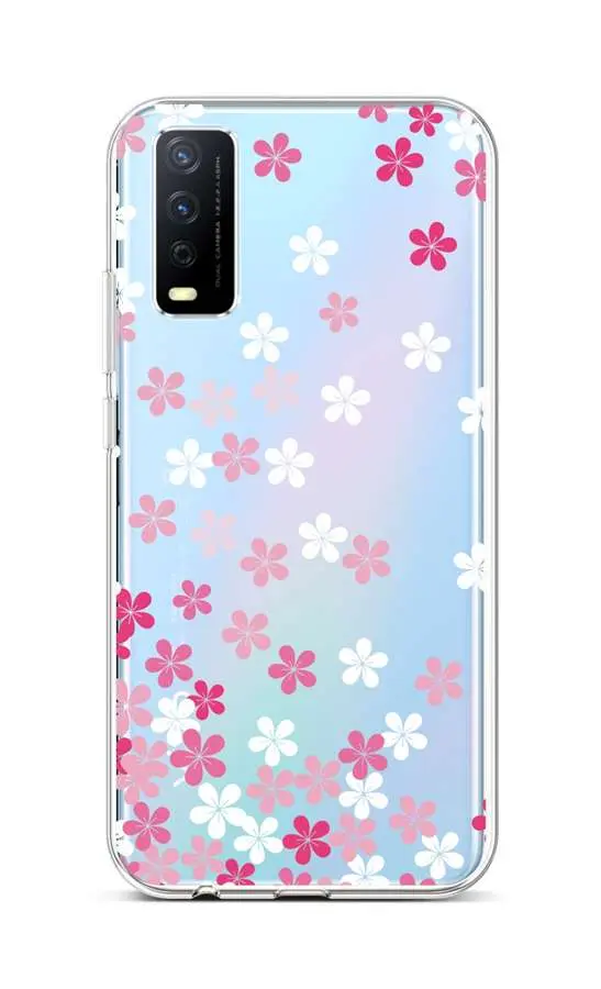 Kryt TopQ Vivo Y20s silikon Pink Blossom 67004