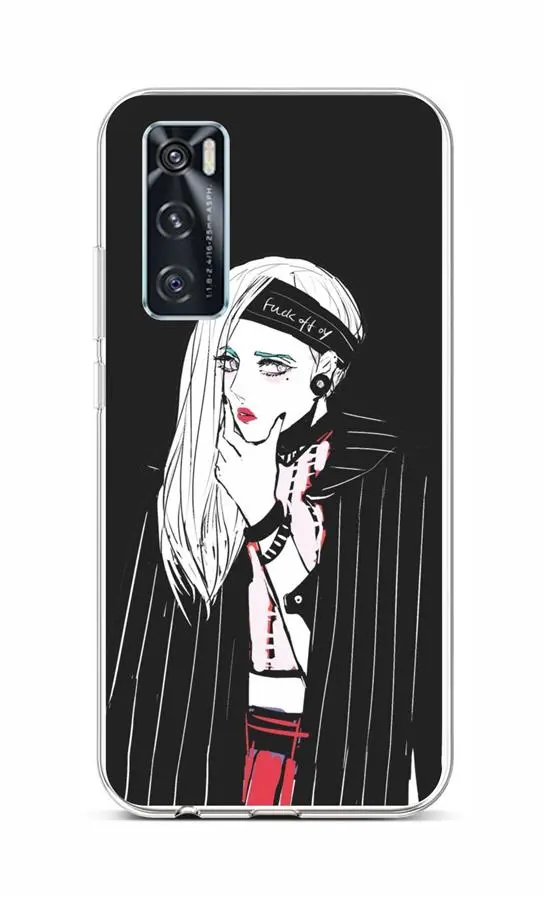 Kryt TopQ Vivo Y70 silikon Dark Girl 67045