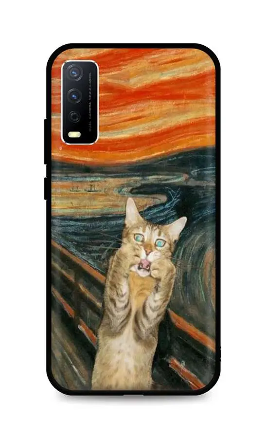 Kryt TopQ Vivo Y20s silikon Scared Cat 67124