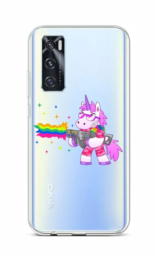 Kryt TopQ Vivo Y70 silikon Rainbow Gun 67200