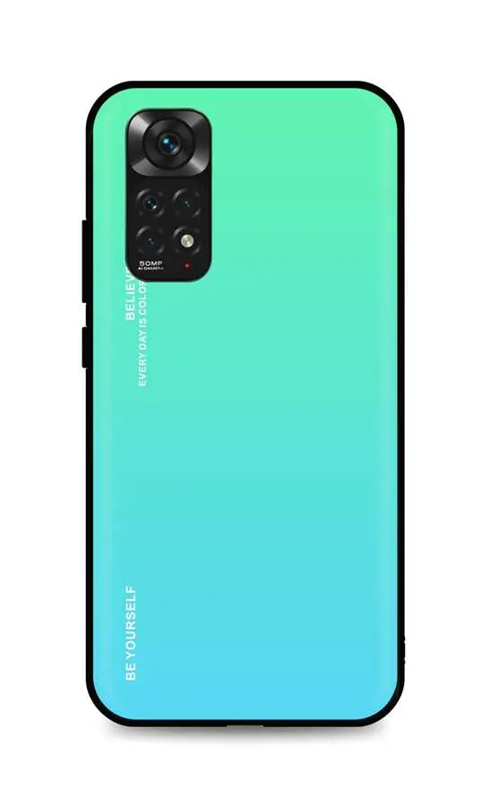 Kryt TopQ LUXURY Xiaomi Redmi Note 11 pevný duhový zelený 67333