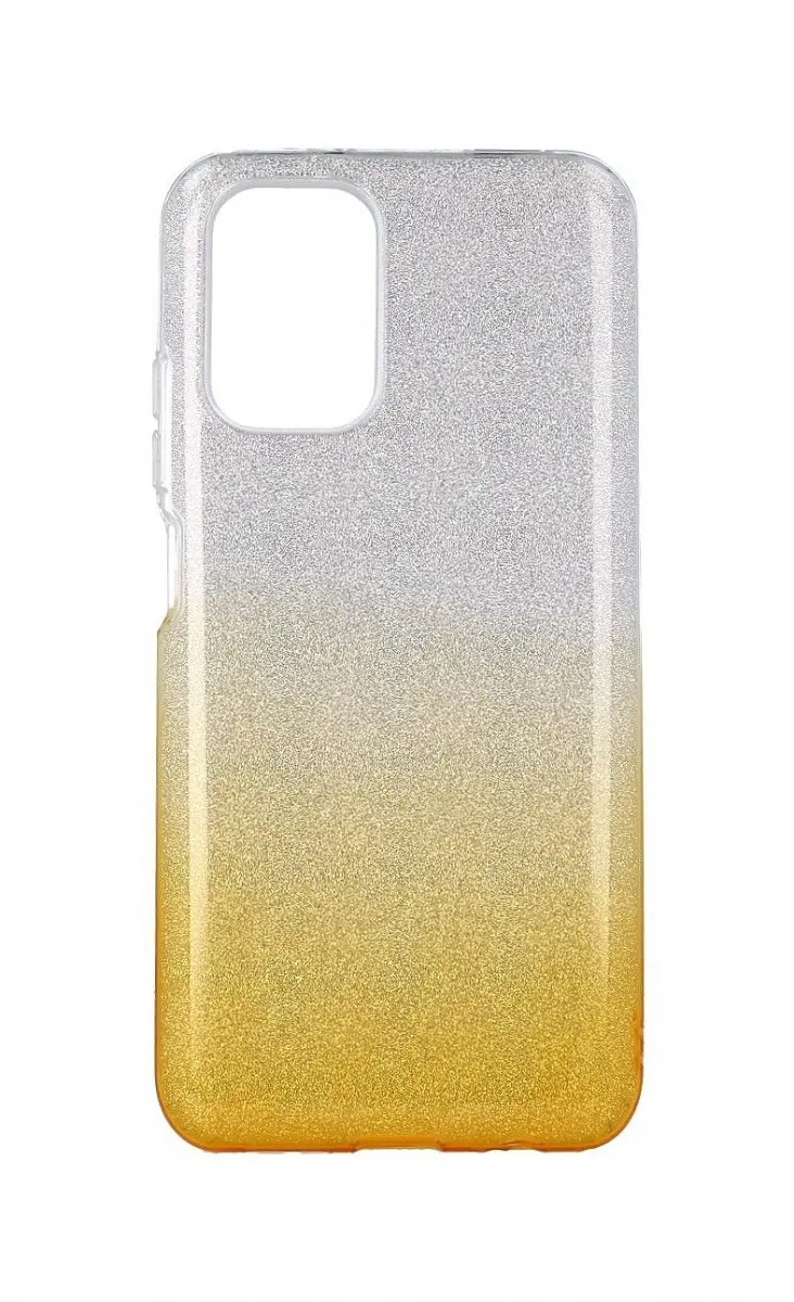 Kryt TopQ Xiaomi Redmi 10 glitter stříbrno-oranžový 67424