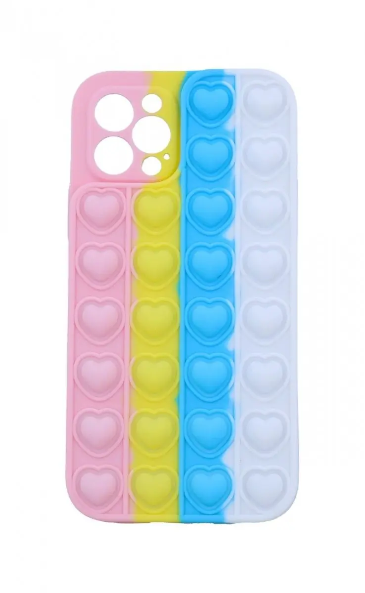 Kryt TopQ Heart Pop It iPhone 13 Pro silikon barevný 67971