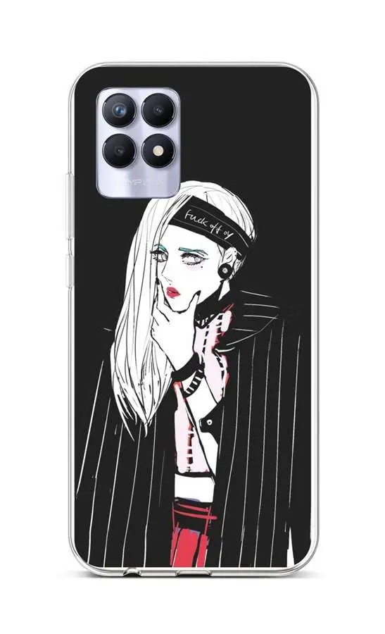 Kryt TopQ Realme 8i silikon Dark Girl 69808