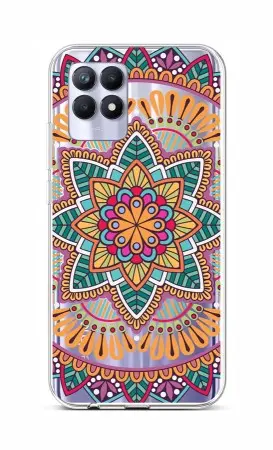 Kryt TopQ Realme 8i silikon Happy Mandala 69810