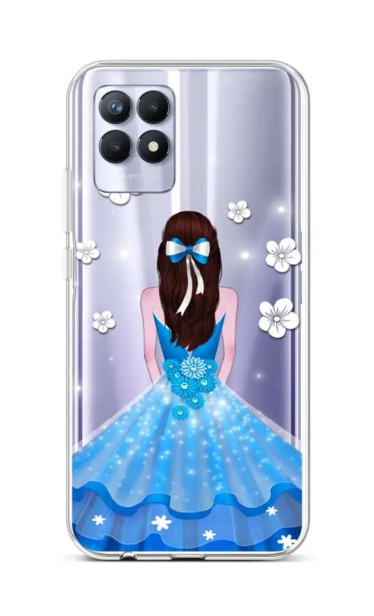 Kryt TopQ Realme 8i silikon Blue Princess 69863