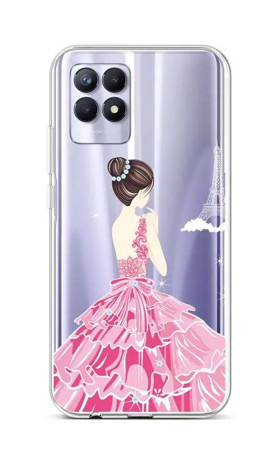 Kryt TopQ Realme 8i silikon Pink Princess 69865