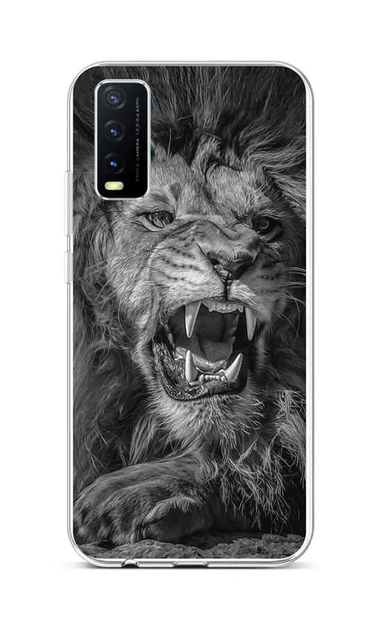 Kryt TopQ Vivo Y20s silikon Černobílý lev 70118