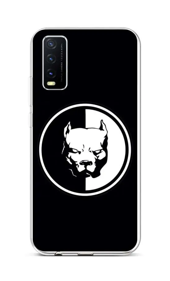 Kryt TopQ Vivo Y20s silikon Černobílý pitbull 70120